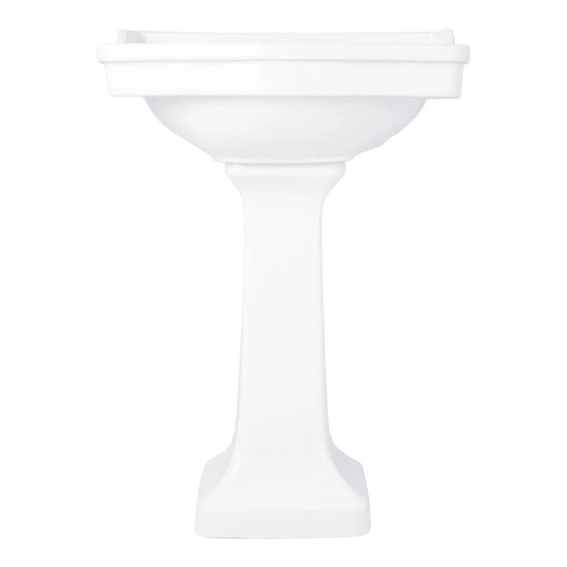 24" Cierra Porcelain Pedestal Bathroom Sink with Overflow added by Madi Johnson