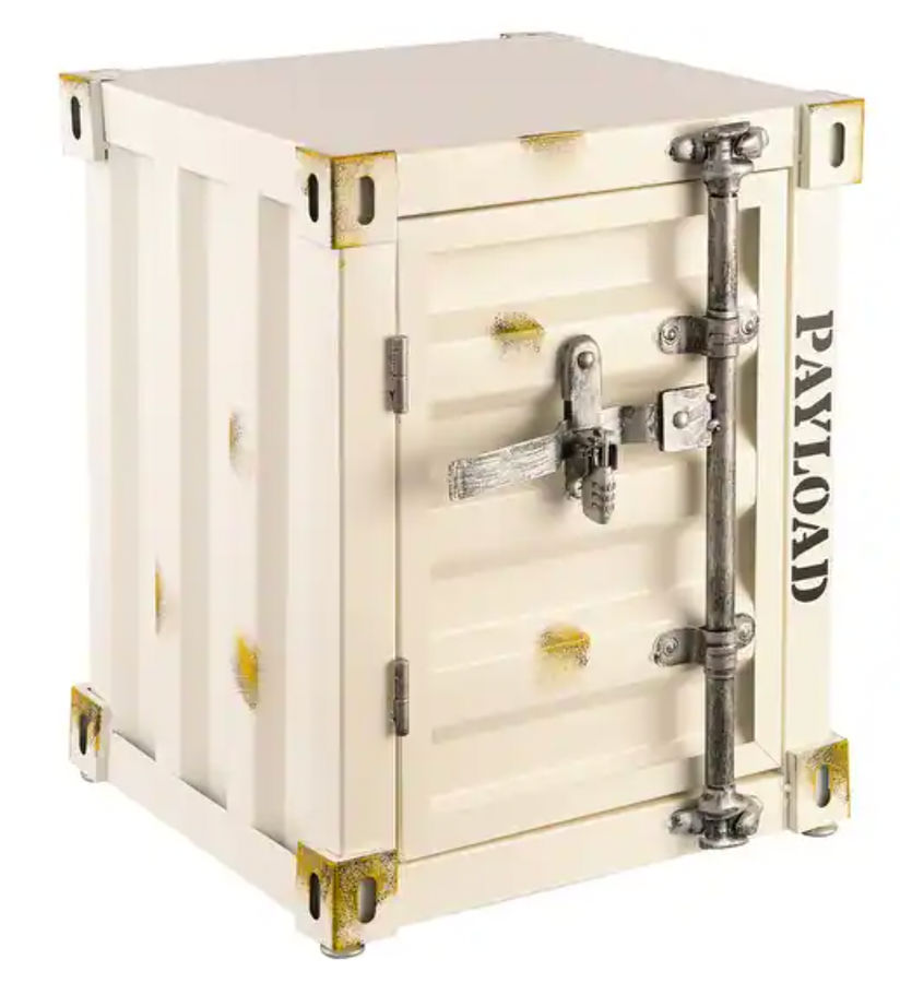 Industrial Container Nightstand Retro Bedside Storage Cabinet with Door - Bed Bath & Beyond - 38455921 added by Kelton Wright