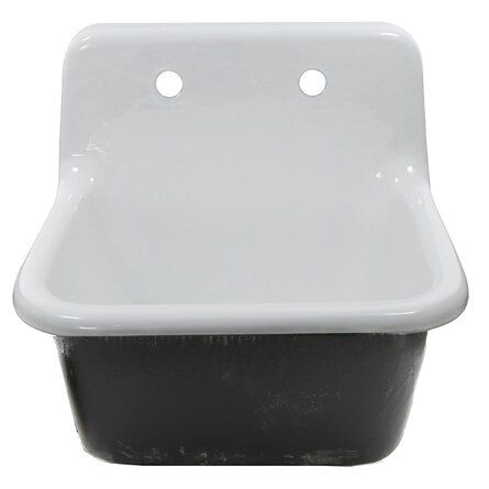 Nantucket Sinks 22" L X 18" W Wall Mount Service Sink with drain | Perigold added by Ali Dyer