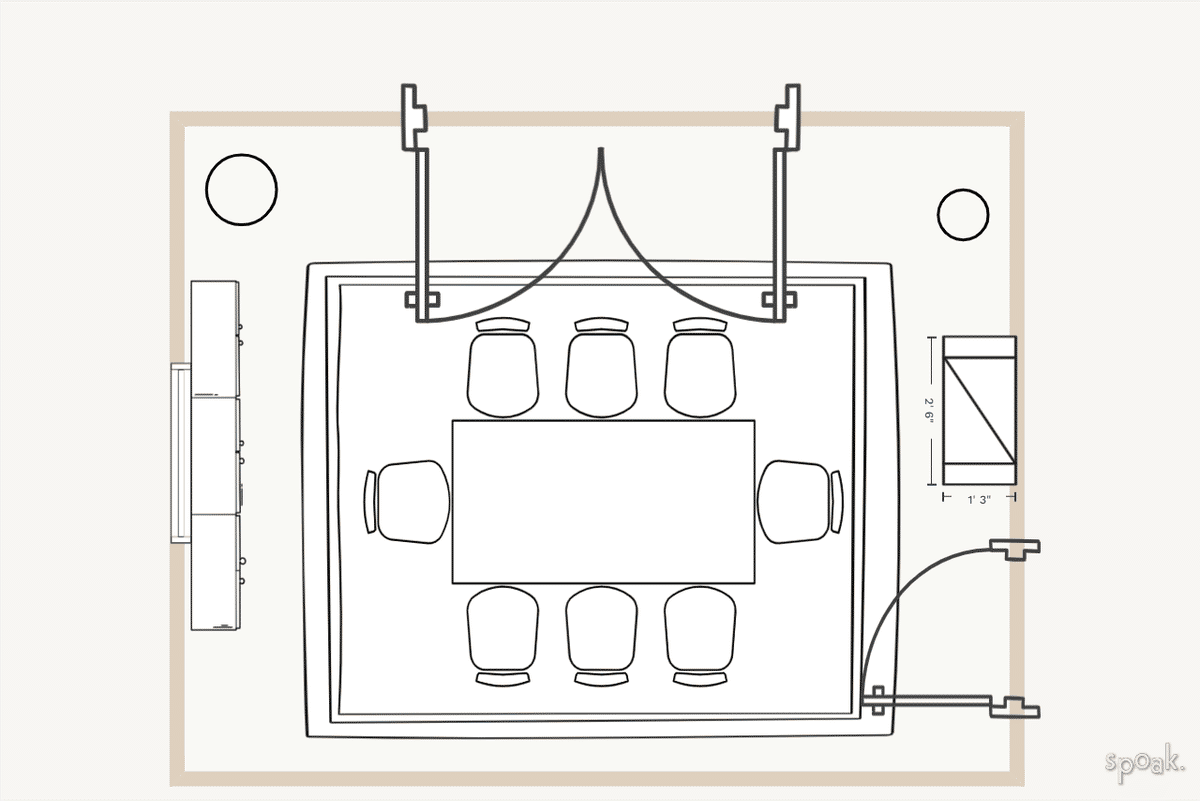 Rectanglar Office Floor Plan designed by Amanda Bamm