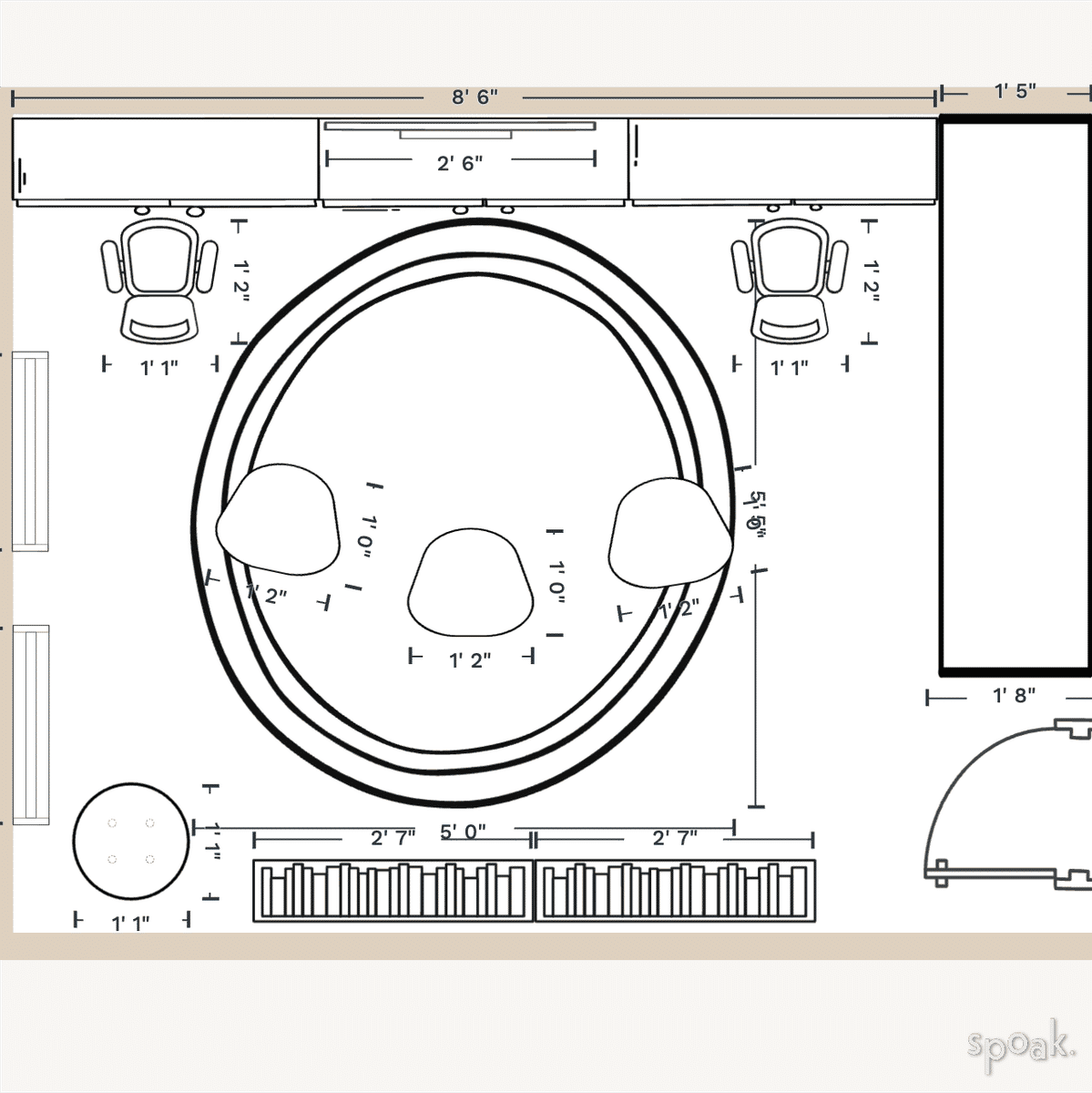 Craft Room Floor Plan designed by Grace Parks