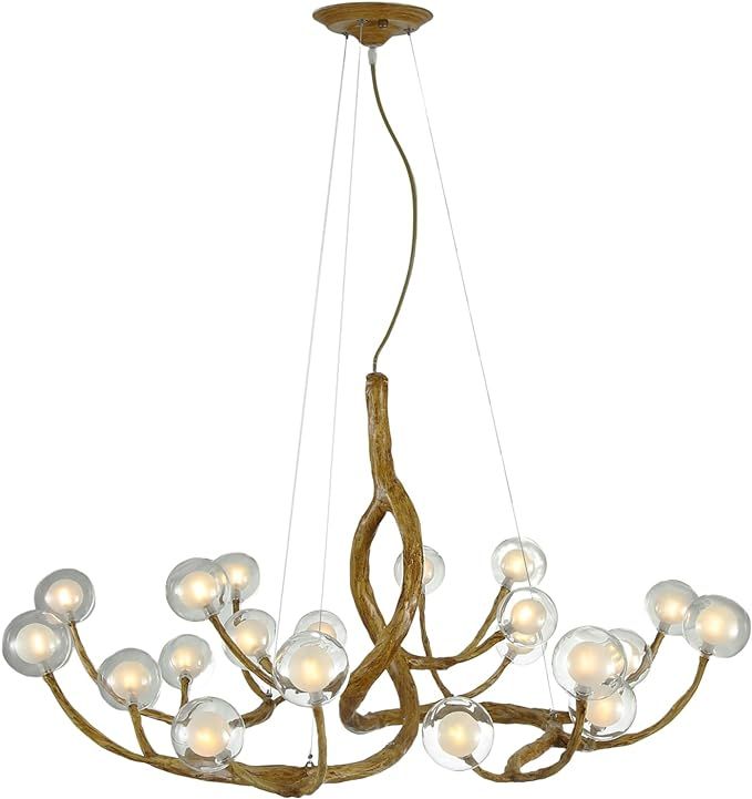 LAZHUG 20-Lights Branch Chandelier,Modern Glass Bubble Tree Branch Farmhouse Pendant Lamp,Dia 37",Adjustable Height for Kitchen Island Living Dining Room (20 Lights) added by Sarah McNutt