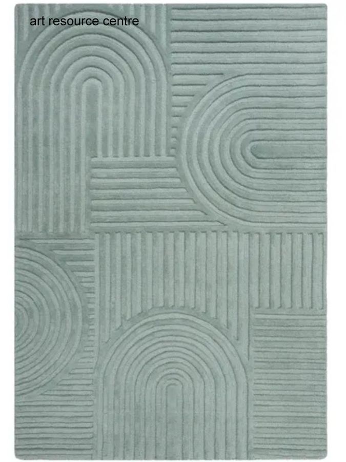 Modern Abstract Combed Curves Handmade Area Rug for Living - Etsy added by Courtney Hill