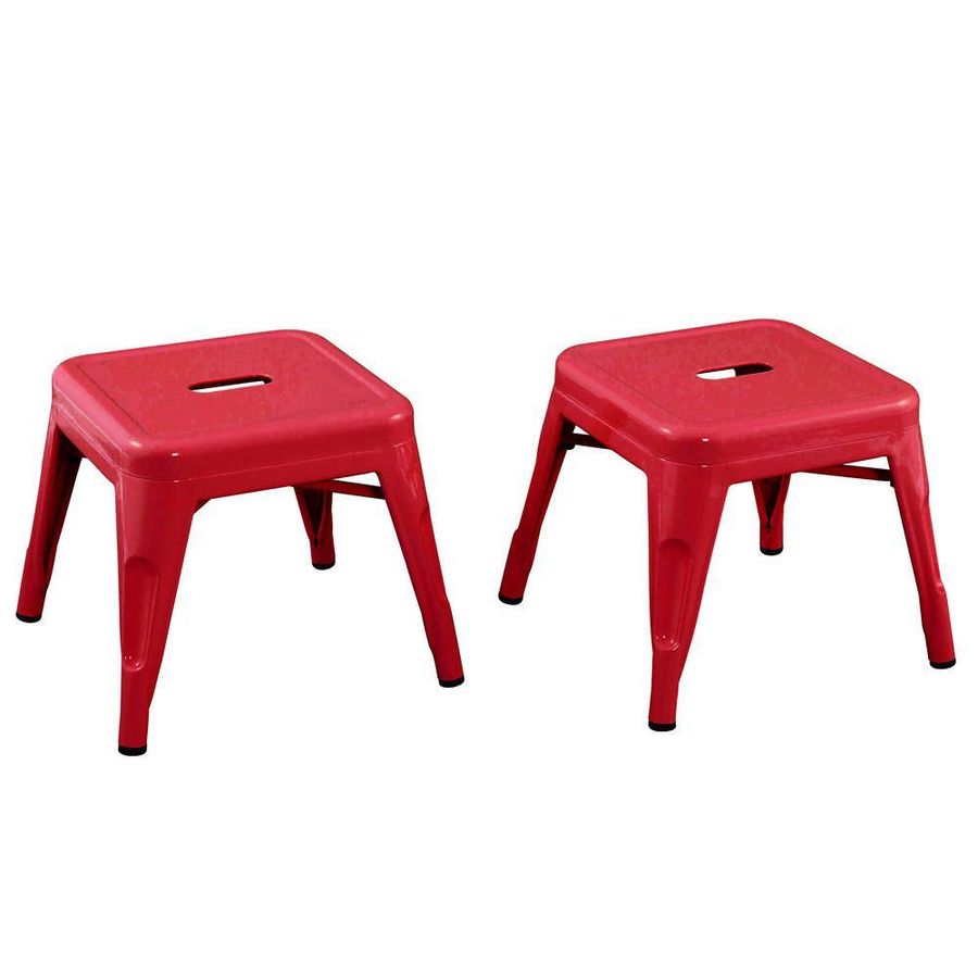 ACESSENTIALS Harper & Hudson Kids Metal Stool - 2 pack Red 0158101 - The Home Depot added by Stephanie Northrop