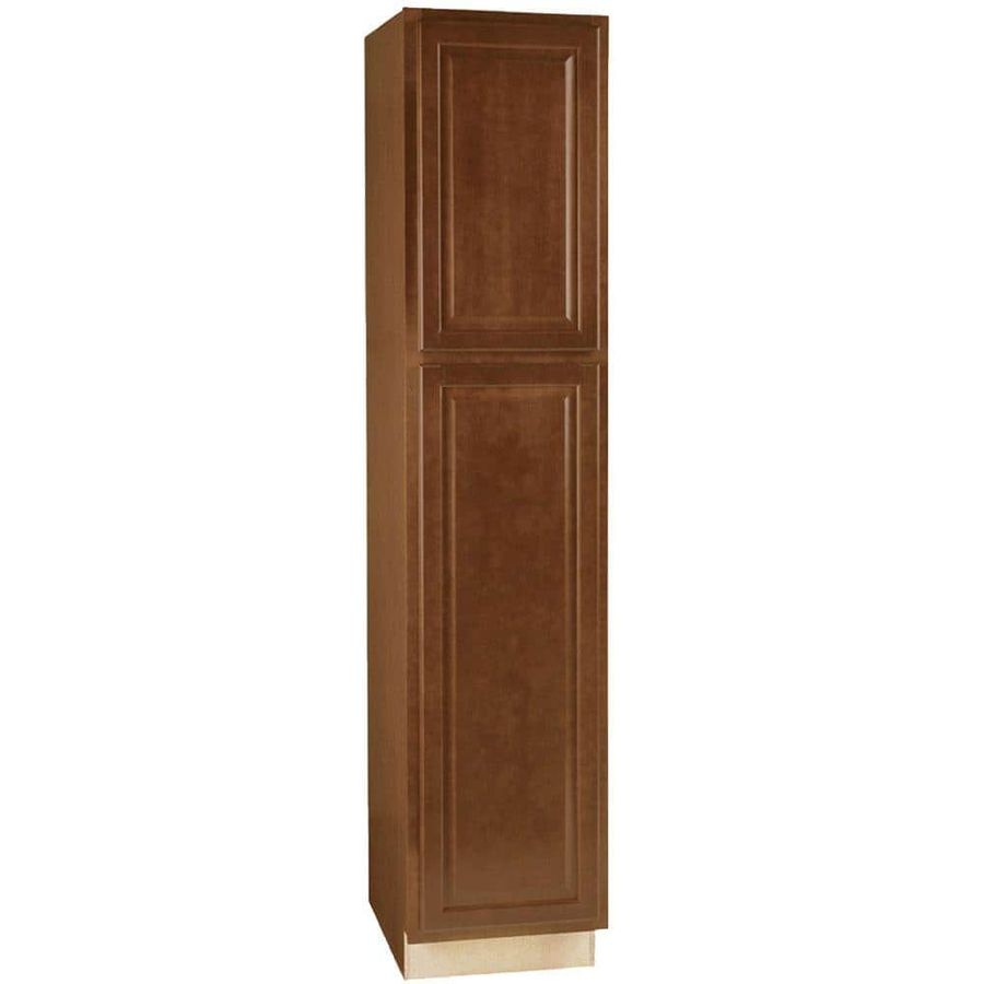 Hampton Bay Hampton Cognac Raised Panel Stock Assembled Pantry Kitchen Cabinet (18 in. x 84 in. x 24 in.) KP1884-COG - The Home Depot added by Bethany Little