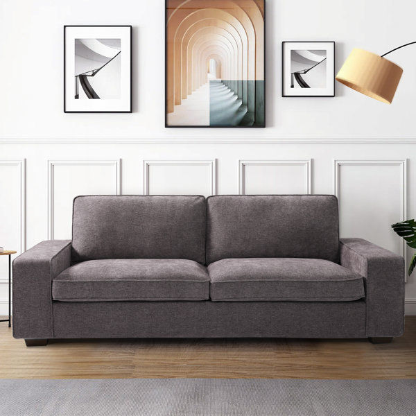 Jaramy 88.19'' Chenille Square Arm Upholstered Sofa added by Morgan Van Roekel