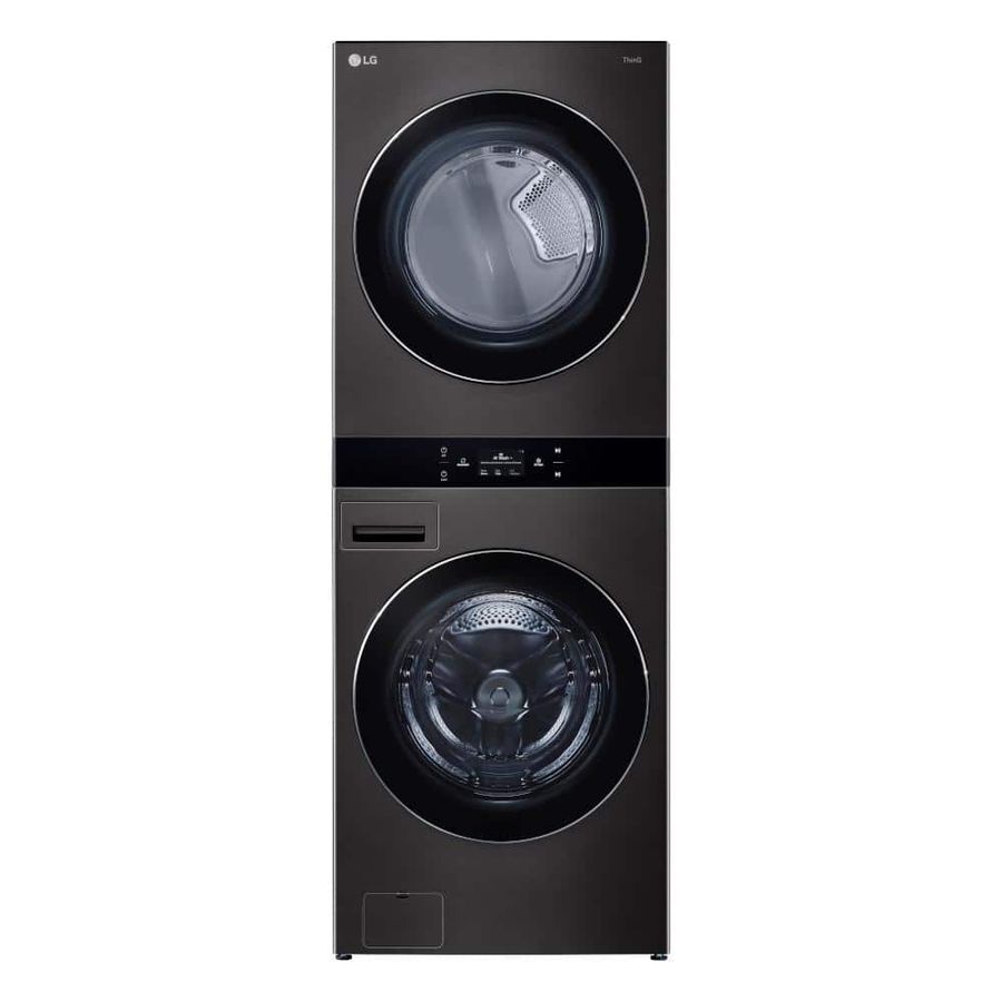 LG 5.0 cu. ft. Washer, 7.4 cu. ft. Electric Dryer, Washtower w/Center Control, TurboWash360, and TurboSteam in Black Steel WKEX300HBA - The Home Depot added by Cara Sizemore