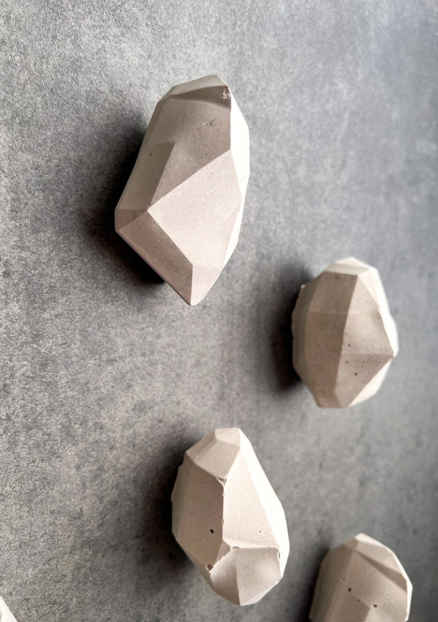 4 Geometric Wall Hook, Concrete Wall Hook, Irregular Knob, Towel Hook, Wall Hanger added by Desert Varnish