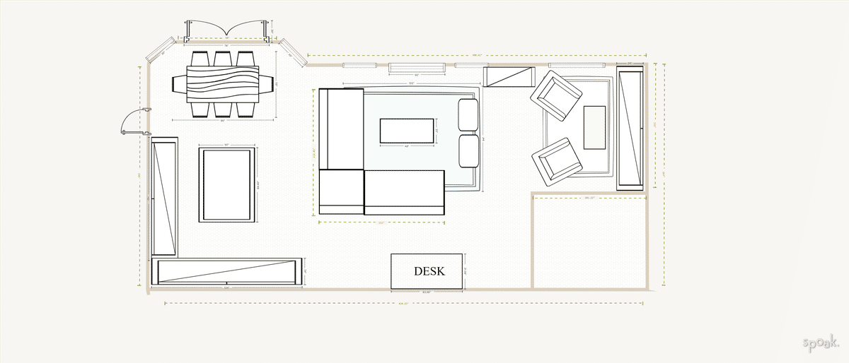 Family Room Floor Plan designed by Evelin Robinson