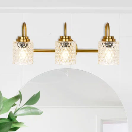 Mercer41 Nafissa 3 - Light Dimmable Vanity Light | Wayfair added by Rescued Room Design