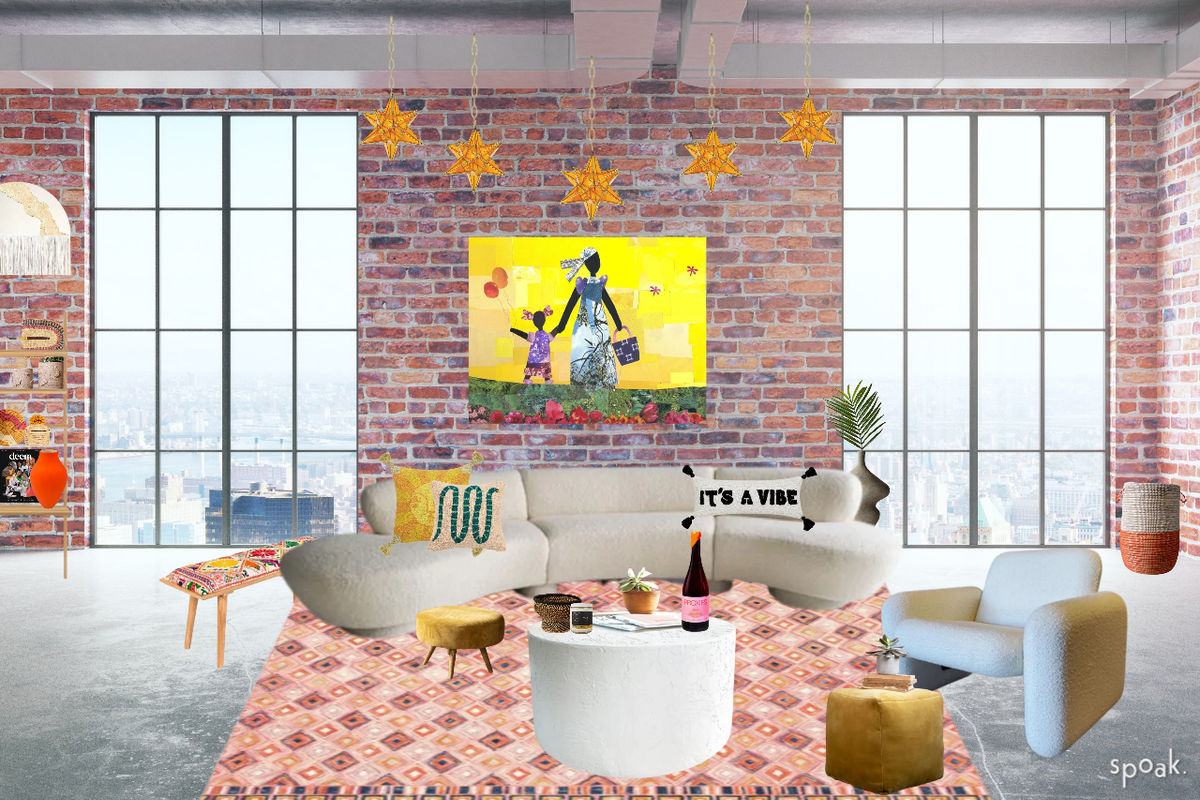 Gold Living Room Inspiration designed by Selena Wyant