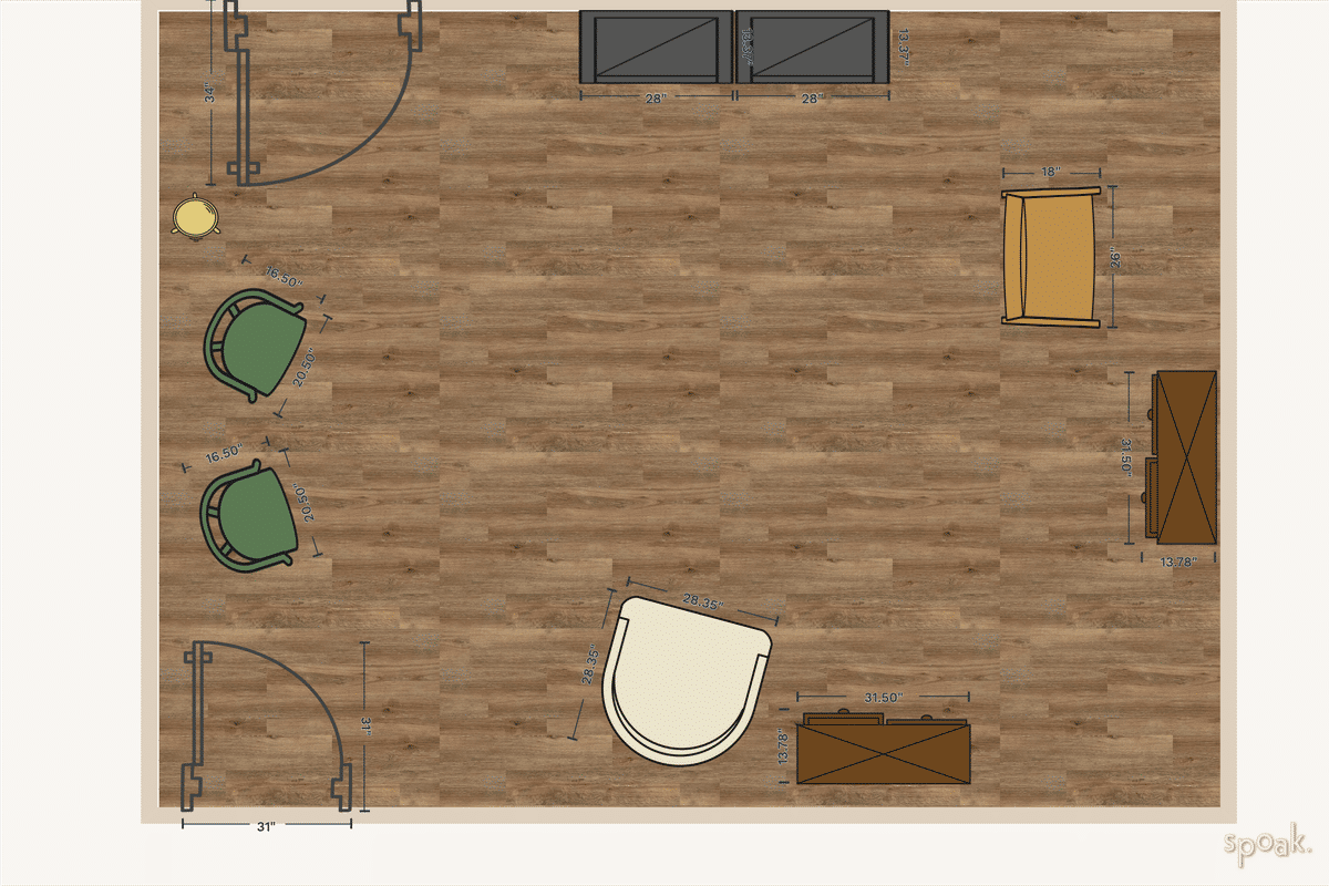 Living Room Plan designed by Amanda Wissmann