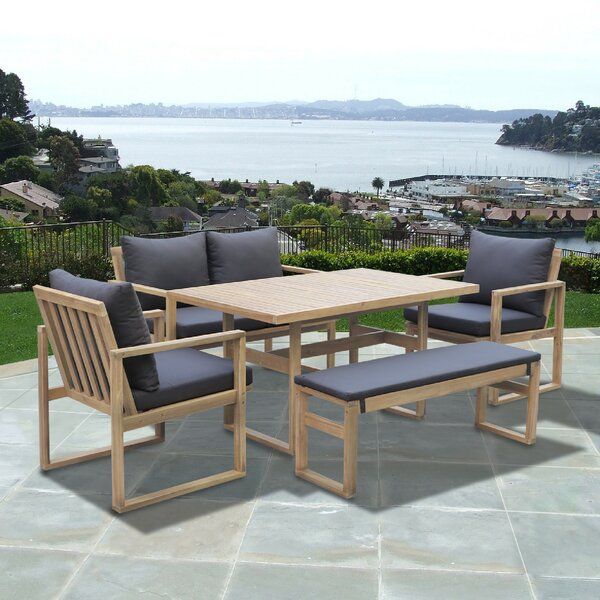 Alexann Rectangular 6 - Person Outdoor Dining Set added by Katie Carpenter