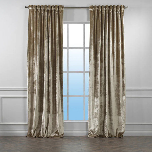Extra Long and Extra Wide Solid Luxury Shiny Velvet Single Curtain Panel added by sallie tyler