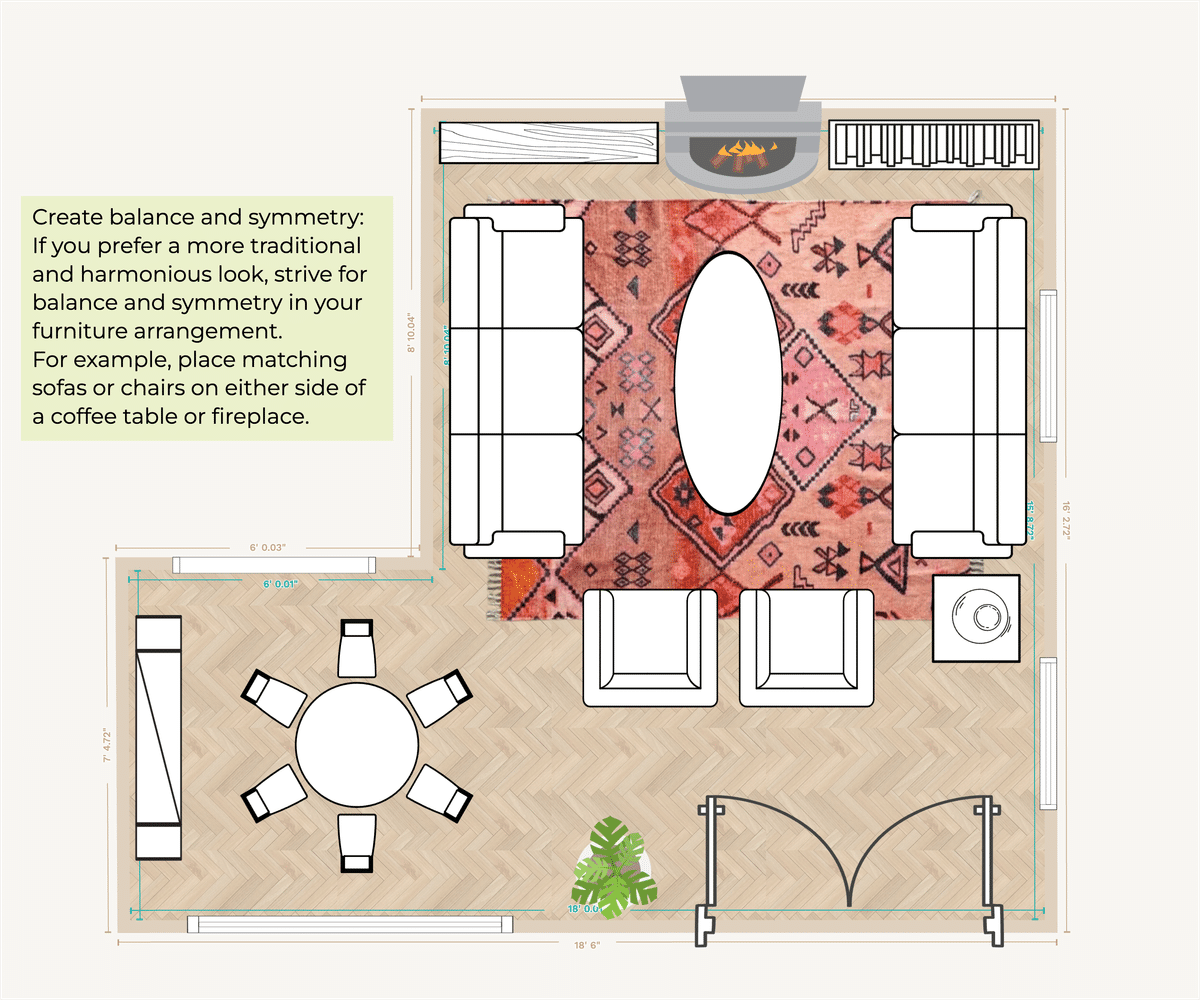 Living Room Plan designed by Molly Lennan
