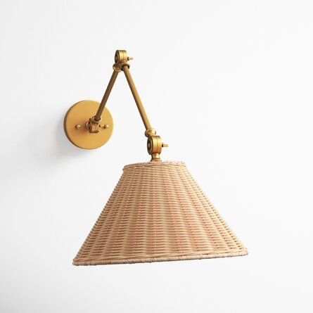 Mackinaw Coastal Adjustable Wall Sconce With Neutral Beige Rattan Shades added by Spoak Member