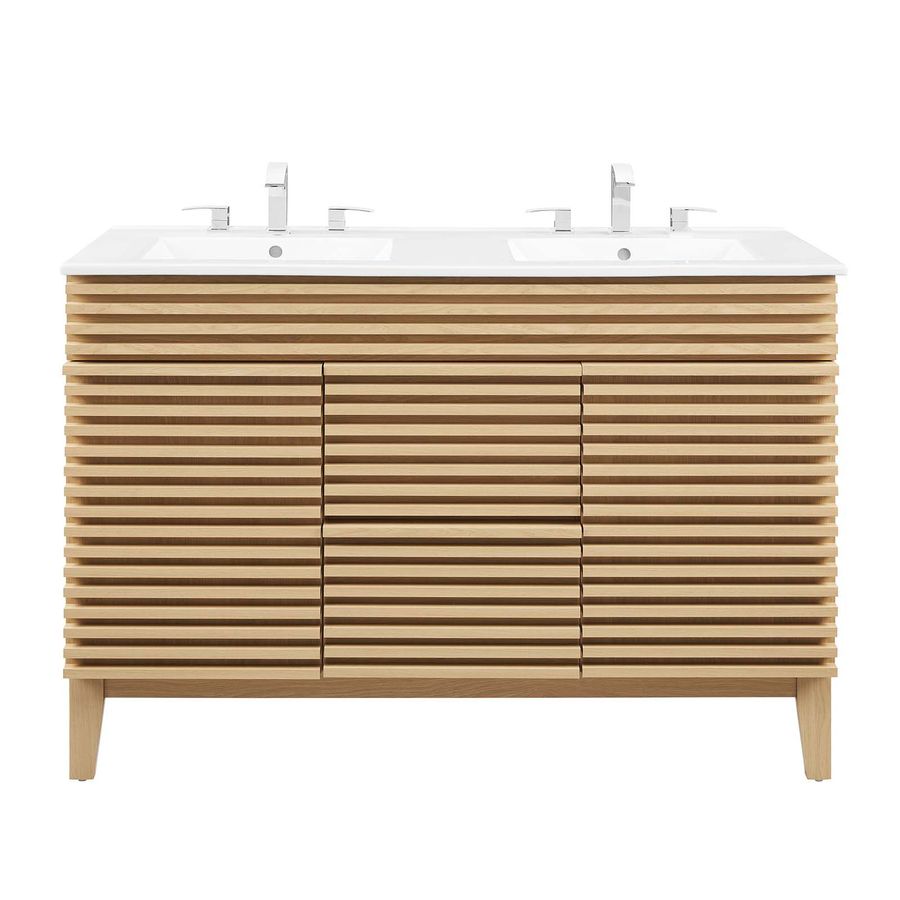 Render 48" Double Sink Bathroom Vanity added by SABi iNTERIORS
