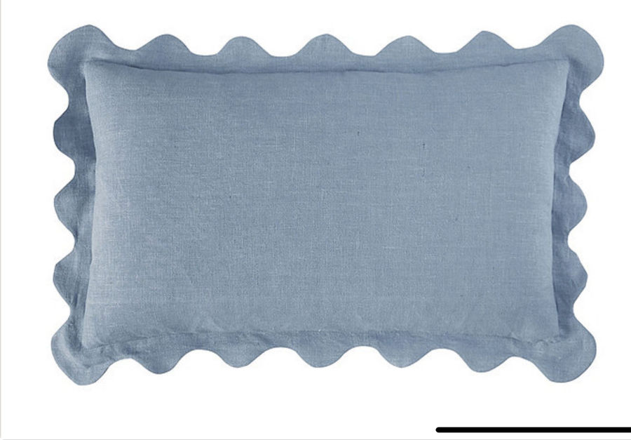 RUE SCALLOPED LINEN PILLOW added by Elevated by Elise LLC
