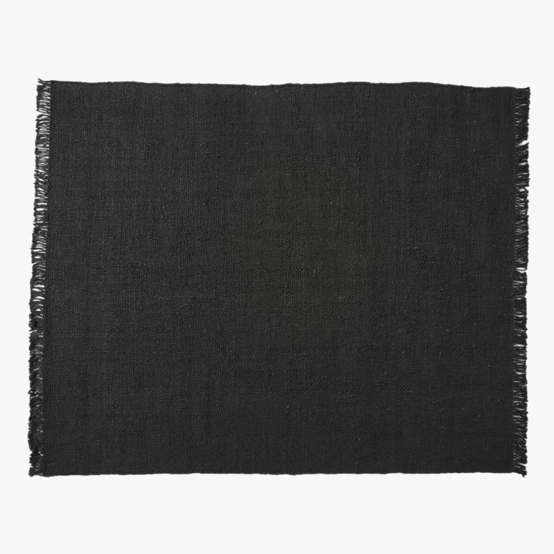 Leno Handwoven Black Jute Area Rug 5'x8' + Reviews | CB2 added by erika grossman