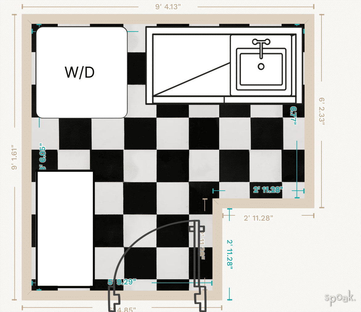 Bathroom Plan designed by Marcella Freeland