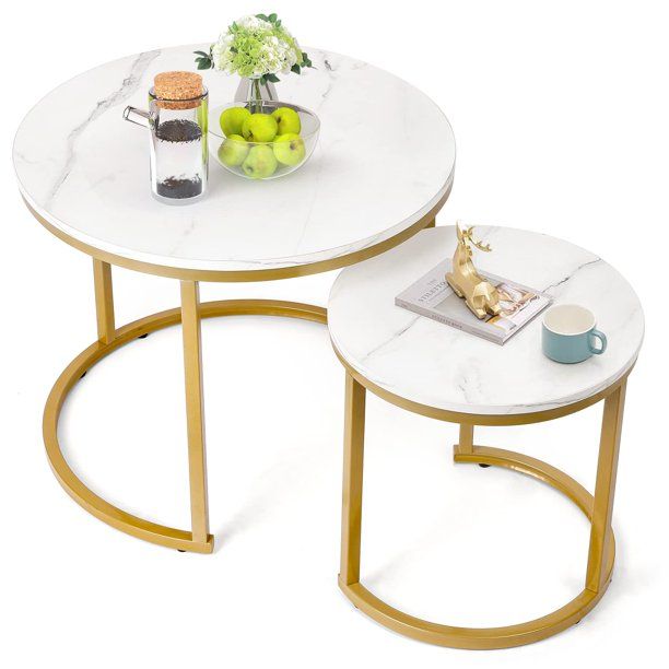Modern Nesting Coffee Table Set of 2 for Living Room Balcony Office added by Samantha Newman
