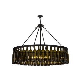 48" W Tuscan Vineyard Estate 44 Wine Bottle Chandelier. Custom Crafted In Yorkville - New York Please Allow 30 Days added by Annette Wogstad