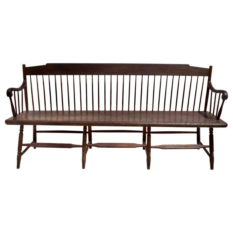 American Windsor Bench Early 19th C. added by Spoak Member