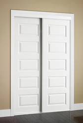 Colonial Elegance® Rockport 72"W x 80-1/2"H Rockport Primed Ready-to-Finish Embossed MDF Sliding Closet Door added by Brooke Hartman