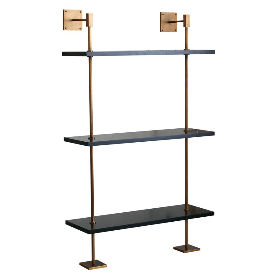 Marais 3-Tier Black & Brass Shelf 36" added by Evie Leigh