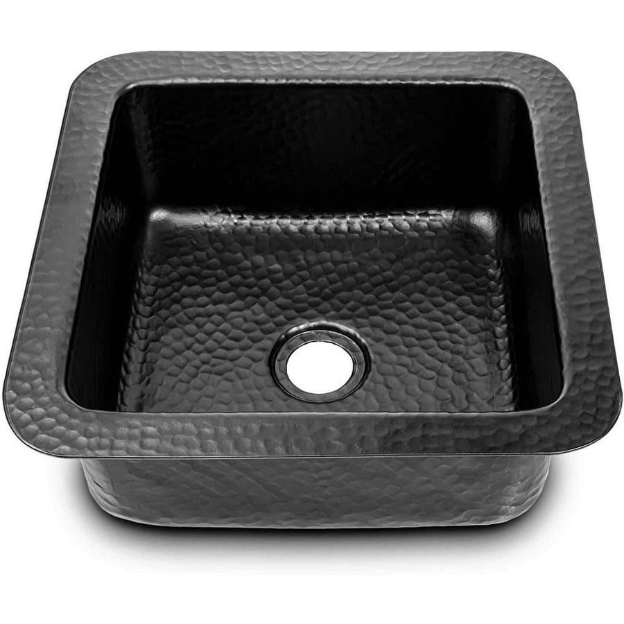Monarch Abode Monarch Matte Black Hand Hammered Glasgow Dual Mount Bar Prep Sink (12 inches) 19193 - The Home Depot added by Lindsay Fallico