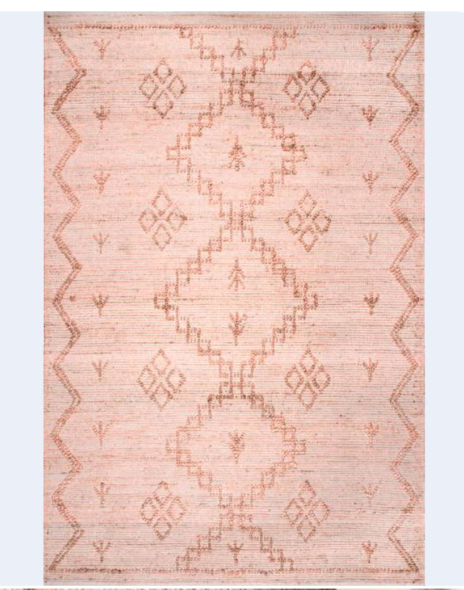 Pink Textured Moroccan Jute 6' x 9' Area Rug added by Chelsea Alysa
