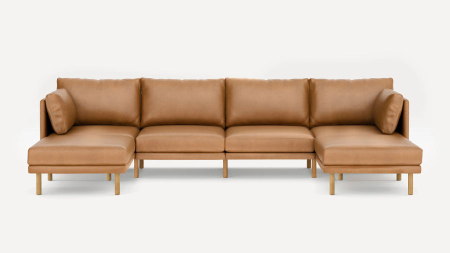 Field Leather 6-Piece Sectional Double Lounger | Burrow added by Karen Conroy