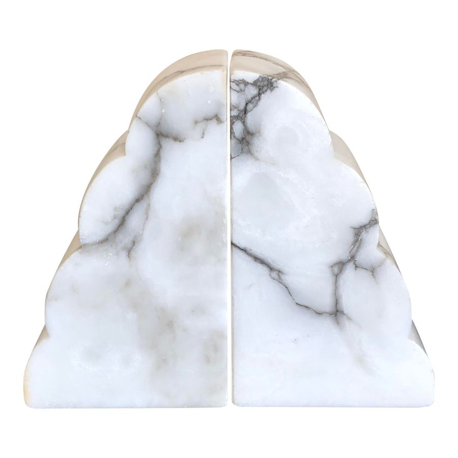 Mid Century White Italian Carved Alabaster Bookends- a Pair added by Alyssa Hennessey