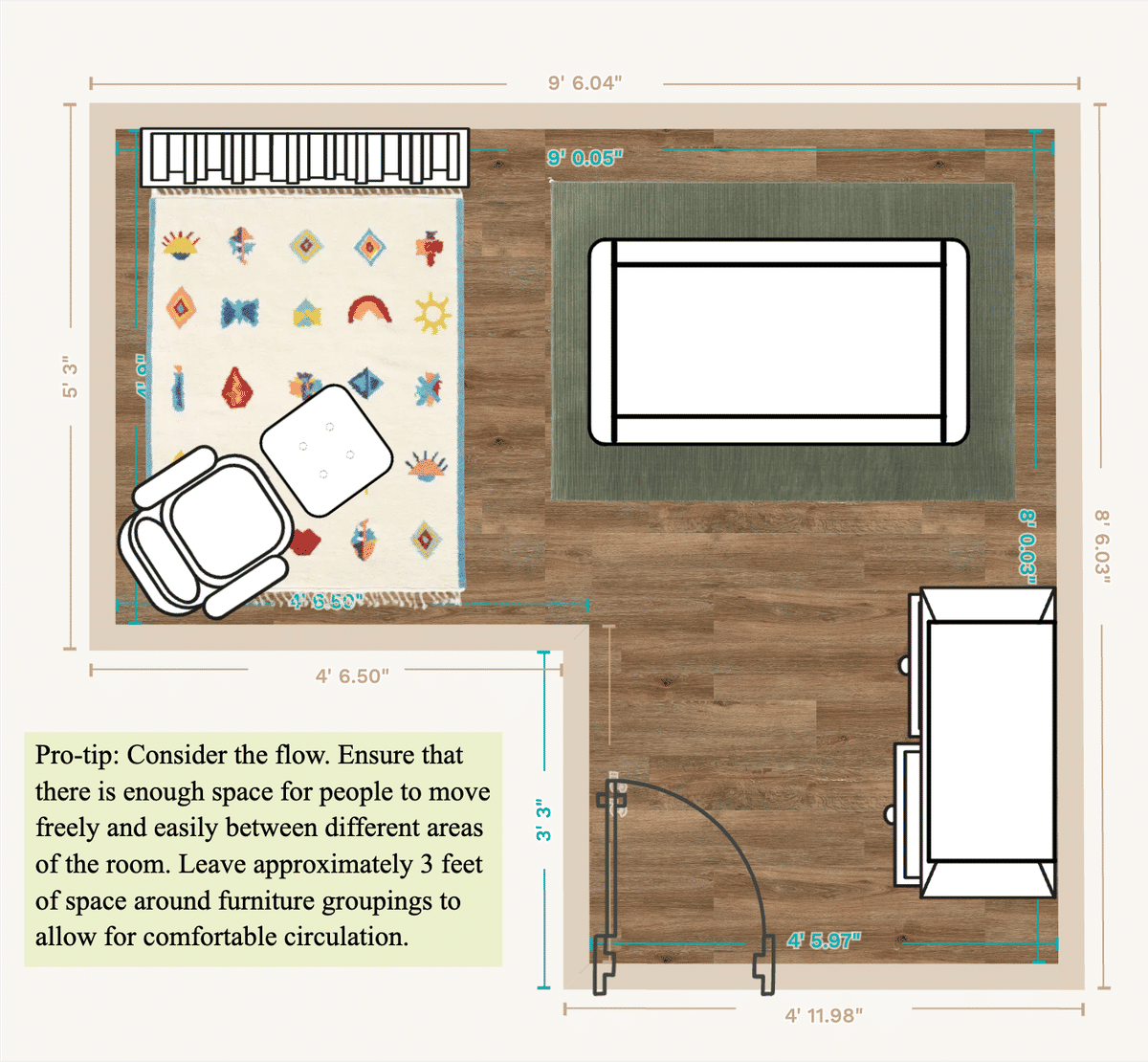 Guest Bedroom Layout designed by Spoak 