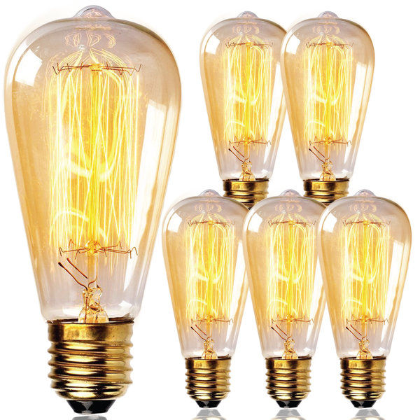 60 Watt ST64 E26/Medium (Standard) Dimmable 2700K Incandescent Bulb added by Erin Shepard