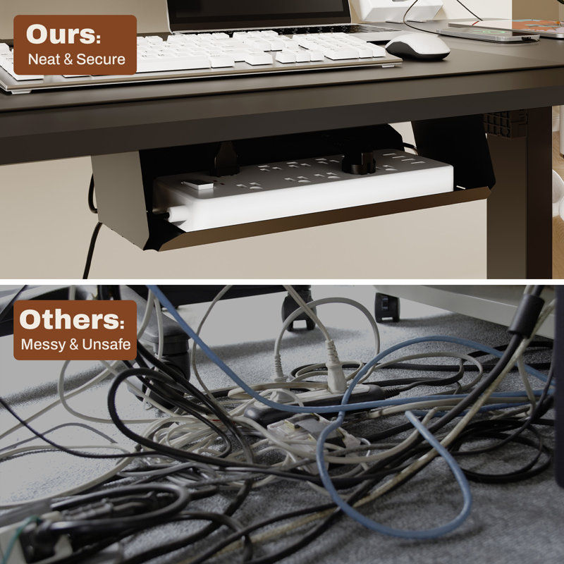 Mancheer Home Office Height Adjustable Standing Desk with USB Ports and Cable Management Tray added by Celeste Hellman