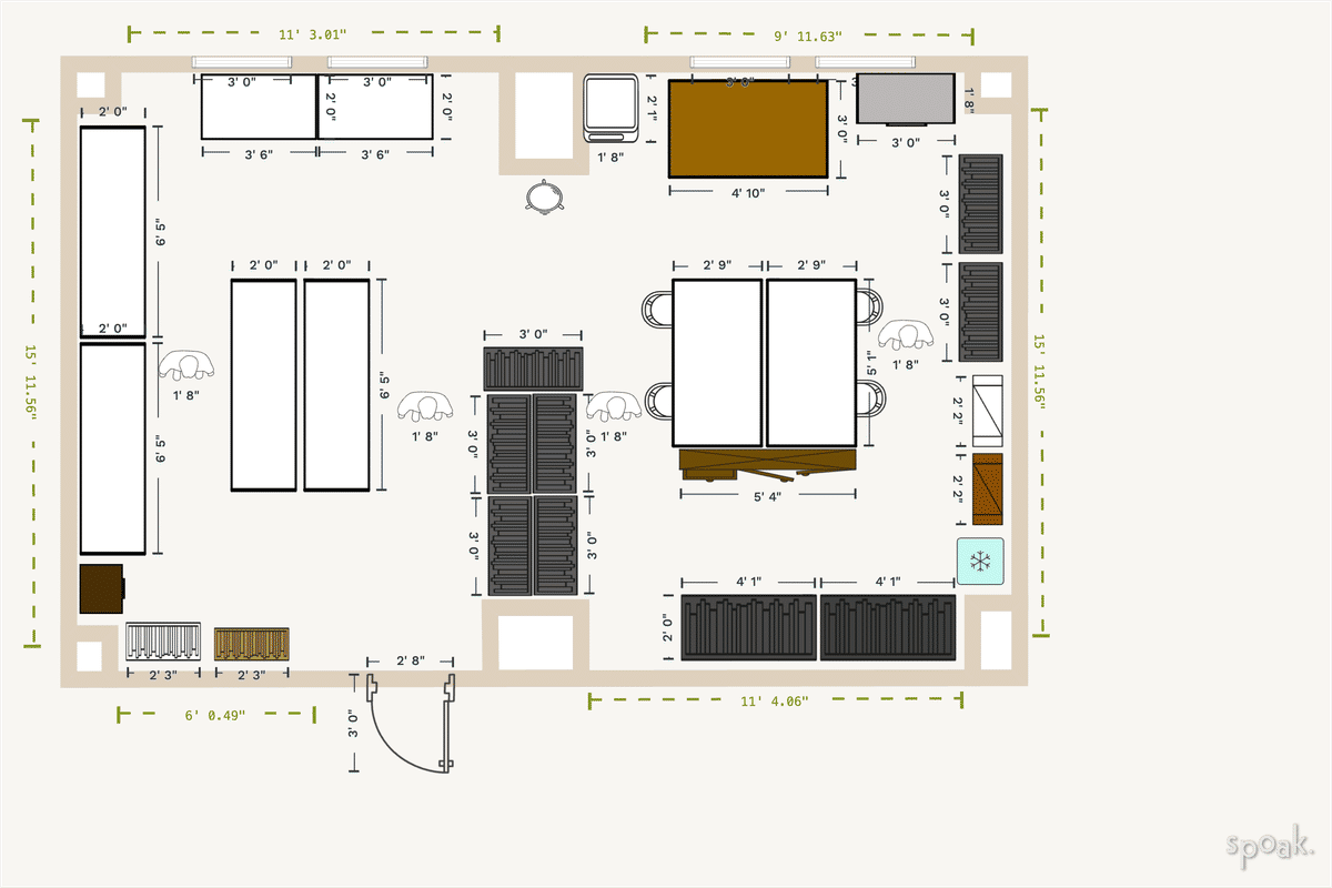 Craft Room Floor Plan designed by Jasmine Bautista