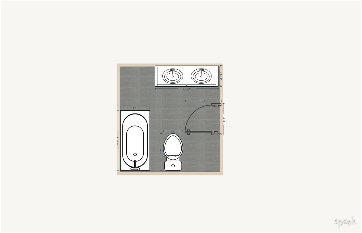 Bathroom Plan designed by Ashley Kirby