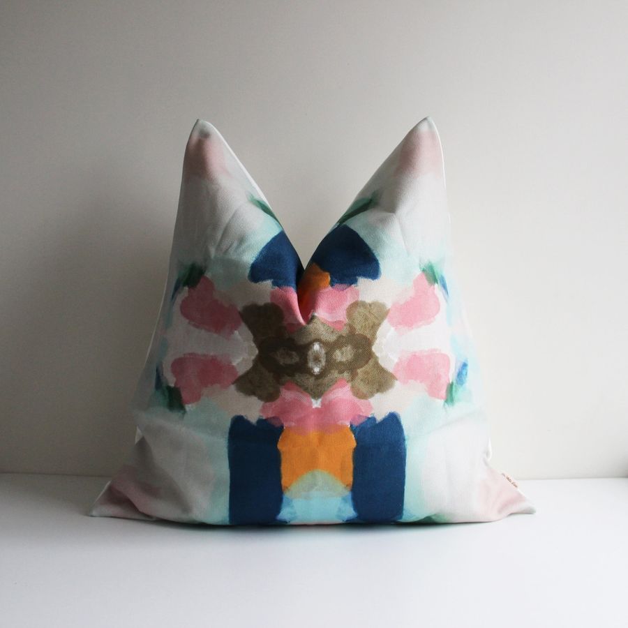 Navy Pink Orange Abstract Throw Pillow Cover  Mirror Abstract - Etsy added by Whitney Crutcher