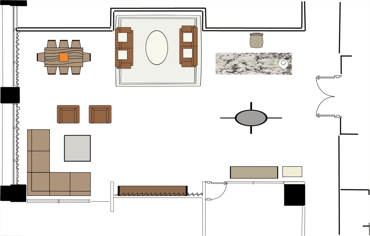 Family Room Plan designed by Bronwynn McLamb