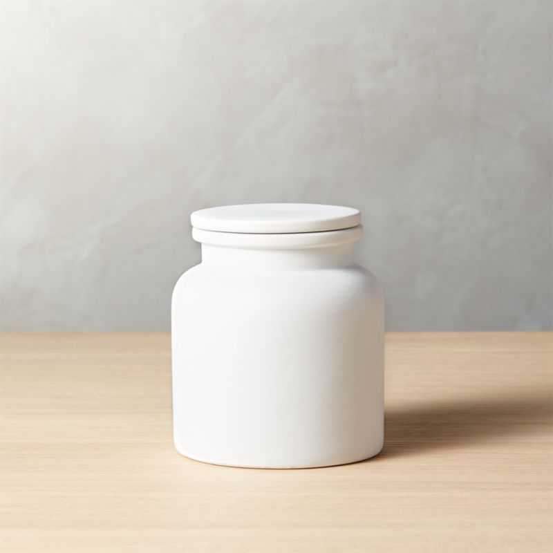 Prep Small White Canister + Reviews | CB2 added by Mackenzie Schieck