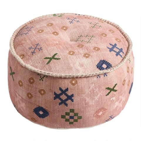Blush Abstract Symbols Pouf added by Kate Lynn Nemett