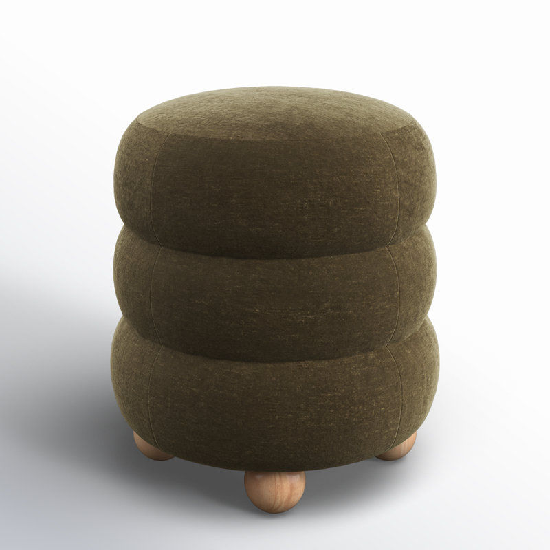 Joss & Main Dalisha 17.2" Wide Velvet Round Standard Ottoman | Joss & Main added by Rachel Dillow
