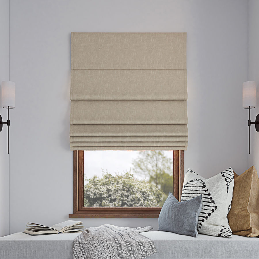 Sun Zero Pryer Textured 100% Blackout Cordless Roman Shade & Reviews | Wayfair added by NE KO