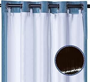 Rose Home Fashion Thermal Insulated Blackout Curtain Liner 2 Panels Per Set-Ring Included- Blackout Liner for 84 Inch Curtains, Curtain Liner 100% Darkening: 50"x80" 2pieces-Ring added by Melissa Fraum