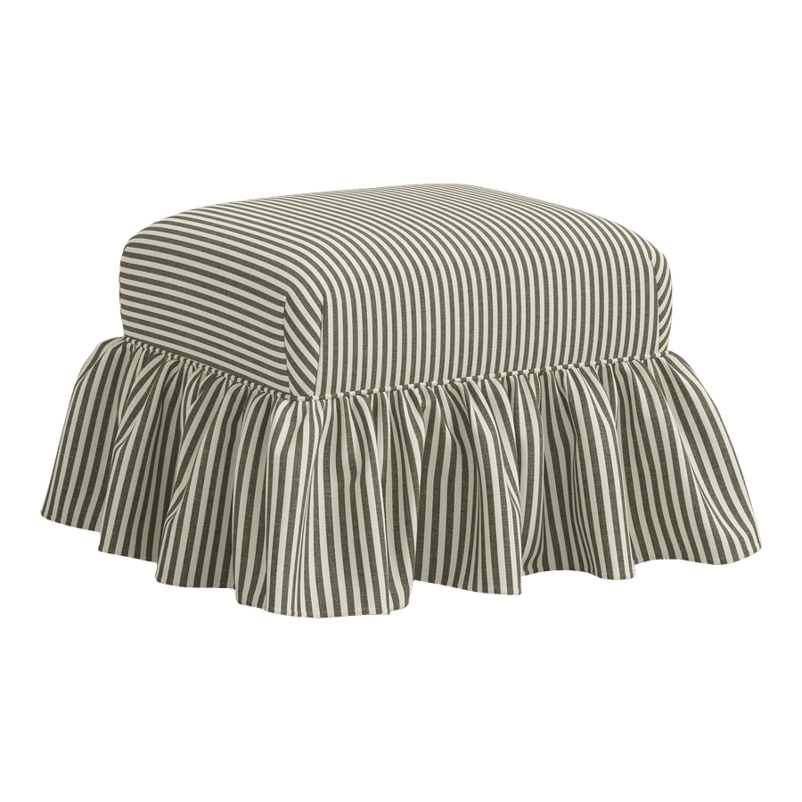 Stoffer Home x Cloth & Company June Ottoman in Jane Stripe Laurel added by Sabrina Paz