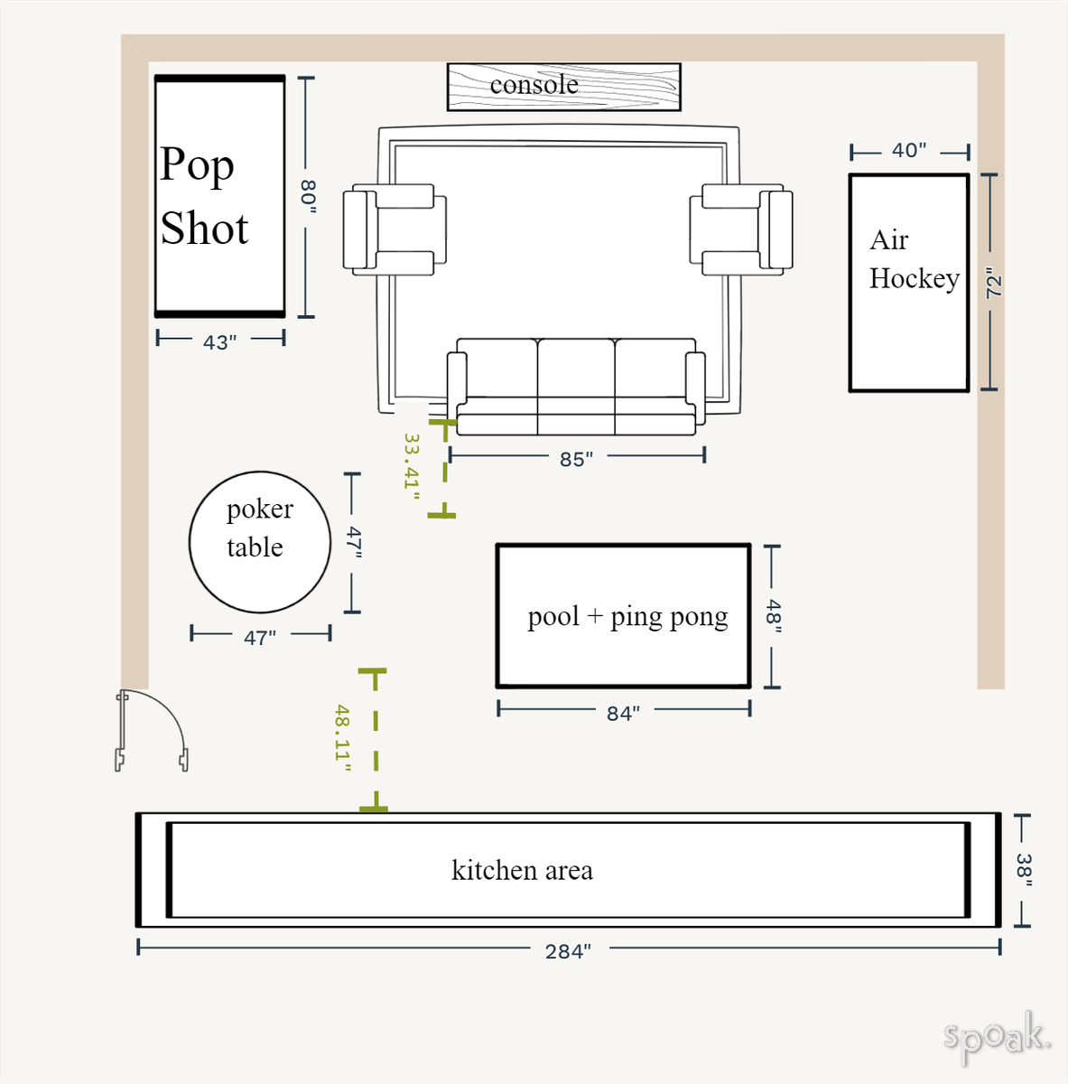 Family Room Plan designed by Whitney Crutcher