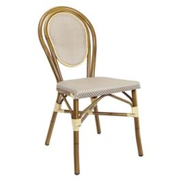 Bamboo-look Stackable Aluminum Frame Textilene Mesh Seat and Back Chair - NEW! added by Tristan Jordan
