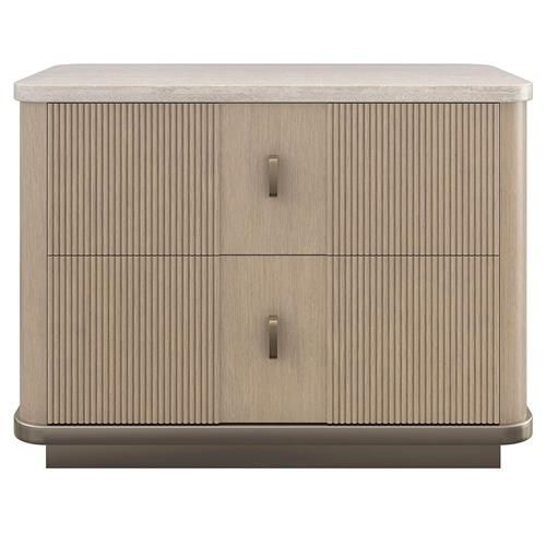 Caracole Rhythm Modern Classic Travertine Beige Wood Nightstand added by Courtney Shaw