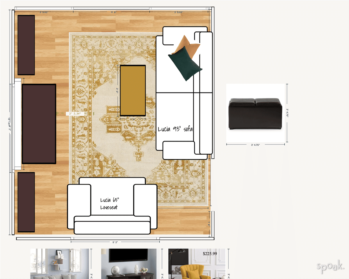 Dorm Room Plan designed by Monika Barlock